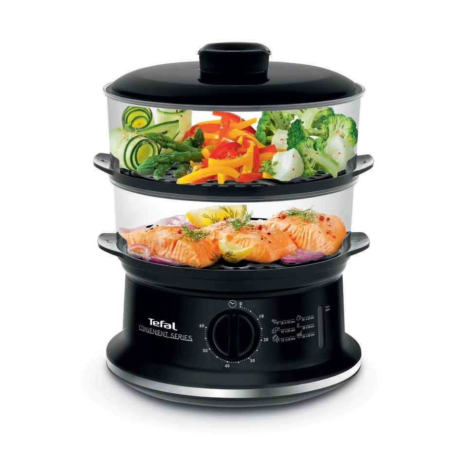 Parný hrniec Tefal Convenient VC1401 6 l čierny 900 W